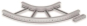 Unex Flachbogen 90  lichtgrau   67506-04 