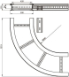 Unex Flachbogen 90  lichtgrau   67527-04 