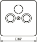 JG CD 500 Koax-Abdeckung      CD561SATWW 