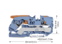 WAGO 2110-5204 2-Leiter-Durchgangsklemme 