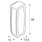 SLV Wandleuchte MERIDIAN BOX IP54 230045 