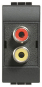 BTicino L4269R Steckdose 2xRCA (Cinch) 