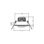 BRUM LED-Einbaustrah. eckig Nickel  BB14 