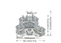 WAGO 2002-2247 Doppelstockklemme, 