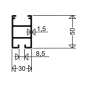 SCHUC Alu-Trageschiene l=2m       2 M AL 