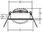 BRUM Einbaustrahler rund 6W nickel  BB03 