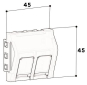 GGK   M45Keystone-Adapter2Portsalpinweiß 