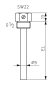 ALRE-IT Tauchhülse 200mm V4A     THV/200 