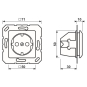 JG SCHUKO Steckd.f.Klappd.  CD5120BFWW 