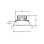 BRUM LED-Einbaustrahl. IP54 V4a 13004223 