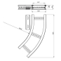 Flachbogen 45  halogenfrei grau 85x300 R 