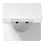 Jung SCHUKO Steckd.m.Klappd.  LS1521KLWW 