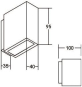 BRUM LED-Fassadenleuchte IP54   10013173 