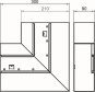 OBO GS-AFS90210RW Flachwinkel steigend 