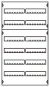 STRIE Verteilerfeld 0801 6-reihig   2V2A 