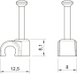 OBO 2006 25 RW ISO-Nagel-Clip 6mm L25 PP 