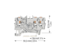 WAGO 2200-1301 3-Leiter-Durchgangsklemme 