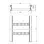 Isolierende Kabelleiter grau 85x400 U48X 
