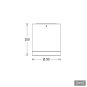 LTS Aufbaudownlight Button Mini weiss 