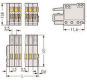 WAGO 733-104 1-Leiter-Federleiste,CAGE 