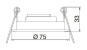 Rutec Alu-Druckguss Einbau-     ALU55546 