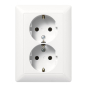 JG SCHUKO Steckd. 2fach   AS5022UWW 
