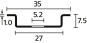 Hellermann DELTA-3F-ST-ML 35x7,5 gelocht 