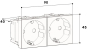 GGK Modul 45/Schuko-Steckdose 2-    6973 
