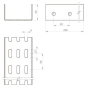 Unex U-Profil gelocht 0,25m V2A    66808 