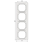JG Rahmen 4-fach              CDP 584 SW 