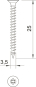 OBO 4759 3.5x25 Sprint-Schraube Senkkopf 