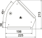 OBO RBD 45 200 DD Deckel f.45°-Bogen 