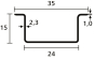 Hellermann DELTA-3F-ST-ML 35x7,5 gelocht 