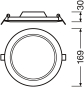 LEDV LED-Slimdownlight DA155 IP20 