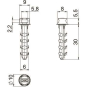 OBO DP KB 30 Steckdübel f.Kabelbinder 