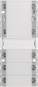 GIRA 513400 Tastsensor3 Komfort 4fach 