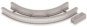 Unex Flachbogen 90  lichtgrau   67327-04 