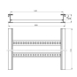 Isolierende Kabelleiter grau 85x600 U48X 