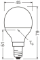 LEDV LED Tropfen 4,9-40W/827 470lm 