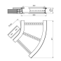 Unex Flachbogen 45  lichtgrau   67636-04 