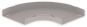 Unex Flachbogen 90° lichtgrau      66310 