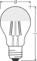 LEDV LED Bulb 6,5-50W/827 650lm 300° 