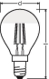 OSR LED-Tropfen 4-31W/827 E14 350lm 300° 