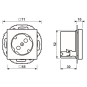JG SCHUKO-Steckdose 45       A 520-45 KI 