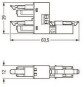 WAGO 890-1636 h-Verteiler,2-polig,Kod. 