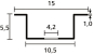 Hellermann DELTA-2F-ST-ML 15x5,5 gelocht 