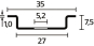 Hellermann DELTA-6-ST-ML 35x18 ungelocht 