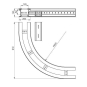 Unex Flachbogen 90  lichtgrau   67227-04 