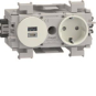 Hager Steckdose 1fach USB A+C GS16019016 