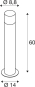 SLV GRAFIT E27 60 Pole round     1006181 